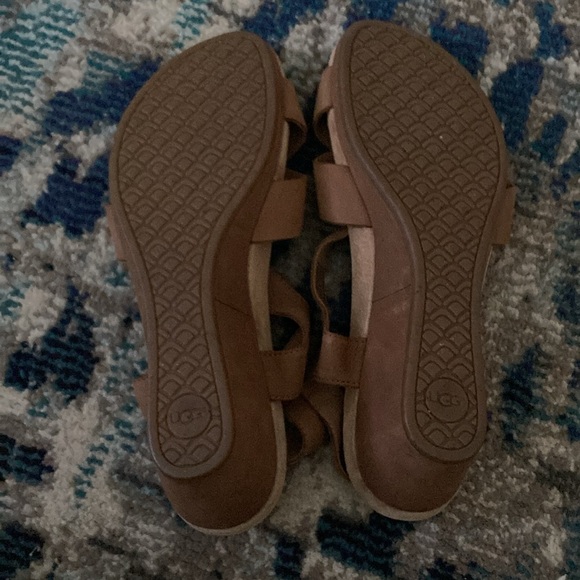 UGG Brown Strappy Sandals with Cushioned Insole - Picture 2 of 5